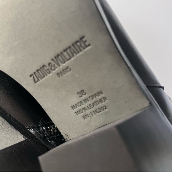 Zadig and Voltaire Tyler Star Studded Boots in Black Size 7 (38) NIB - Picture 13 of 14